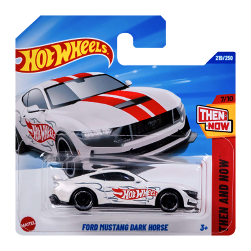 Машинка Базова Hot Wheels Ford Mustang Dark Horse Then and Now 1:64 JBB34 White - Retromagaz