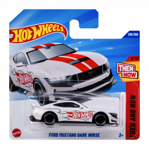 Машинка Базовая Hot Wheels Ford Mustang Dark Horse Then and Now 1:64 JBB34 White Машинка Базовая Hot Wheels Ford Mustang Dark Horse Then and Now 1:64 JBB34 White - Retromagaz