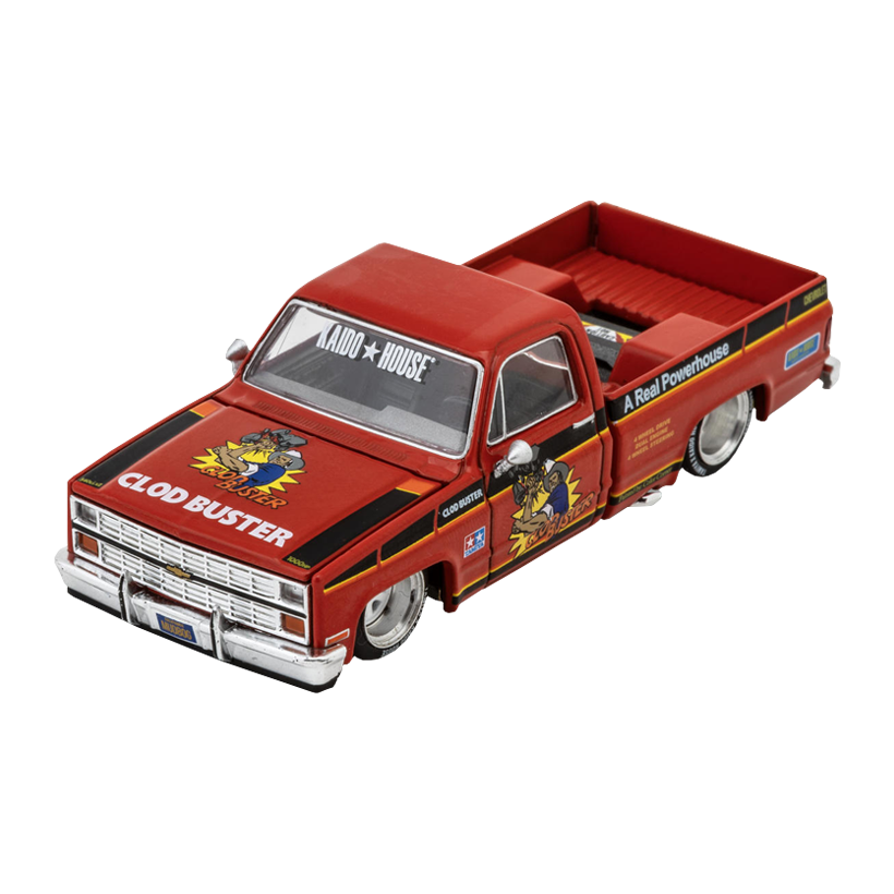 Машинка Premium Kaido House x MiNI GT Chevrolet Silverado TAMIYA x KAIDO HOUSE "Clod Buster" 1:64 KGMG130 Red - Retromagaz
