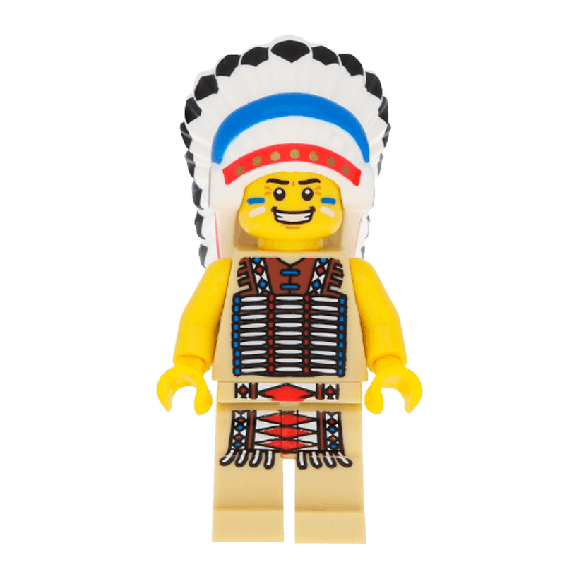 Фігурка Lego Series 3 Tribal Chief Collectible Minifigures col03-3 col034 Б/У - Retromagaz