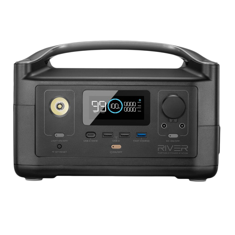 Зарядное Устройство EcoFlow RIVER EFRIVER600-EU, PB930401 Black 288 Wh 600 W - Retromagaz