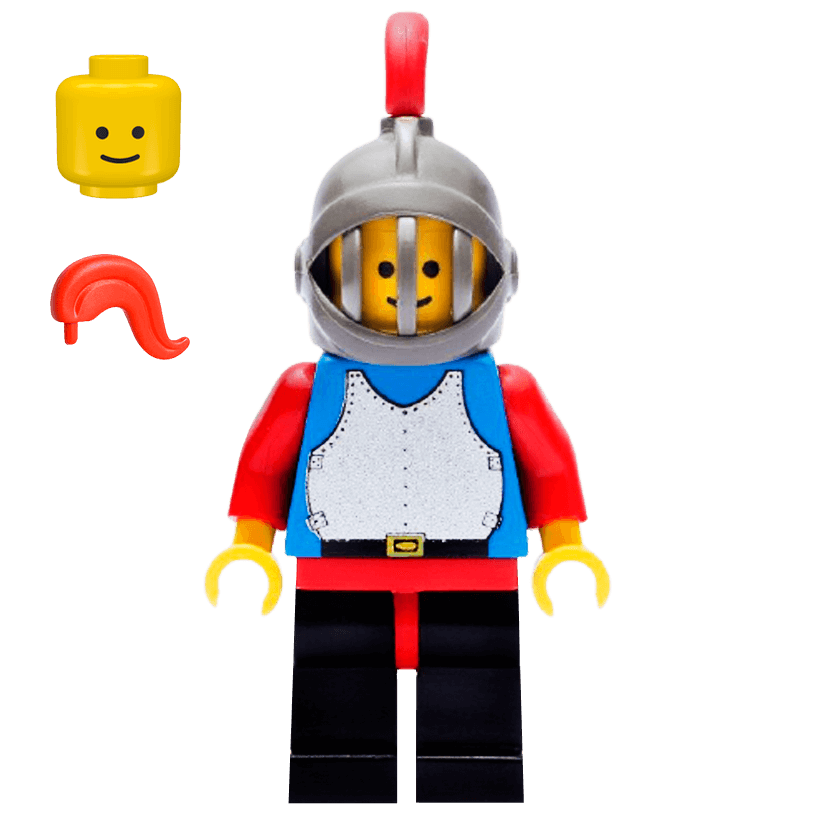 Фігурка Lego Lion Knights Breastplate Blue with Red Arms Castle cas186 6021 Б/У - Retromagaz