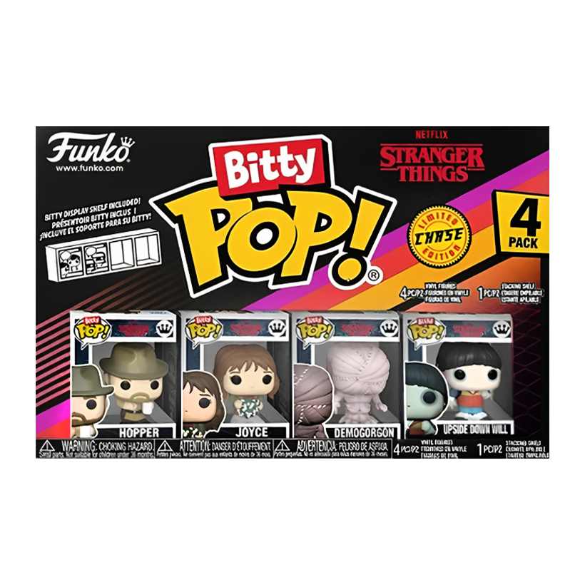 Пак Фігурок FUNKO POP! Bitty Pop! Stranger Things Гоппер Upside Down Will Chase 23mm 83664 - Retromagaz