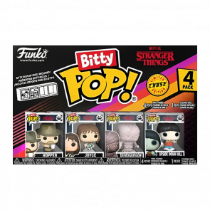 Пак Фигурок FUNKO POP! Bitty Pop! Stranger Things Хоппер Upside Down Will Chase 23mm 83664 - Retromagaz