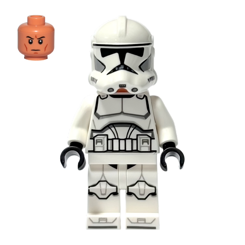Фигурка Lego Республика Clone Trooper Phase 2 Nougat Head Star Wars sw1319 75372 Новый - Retromagaz
