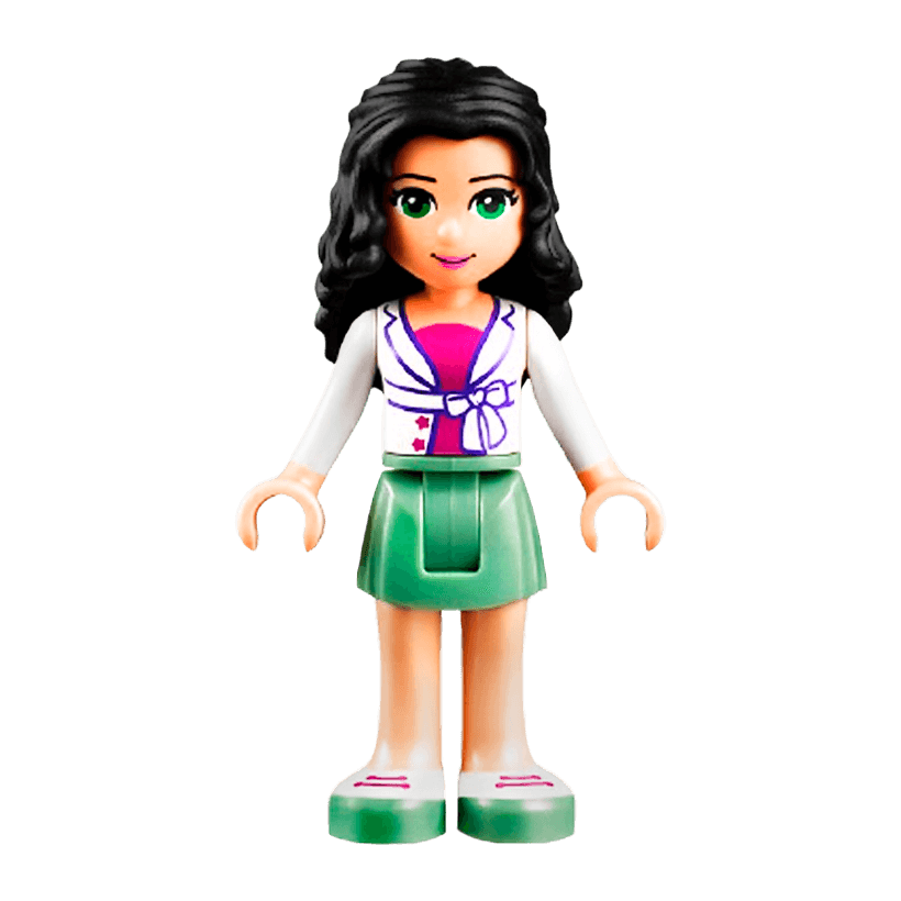 Фигурка Lego Girl Emma Sand Green Skirt Friends frnd067 Б/У - Retromagaz