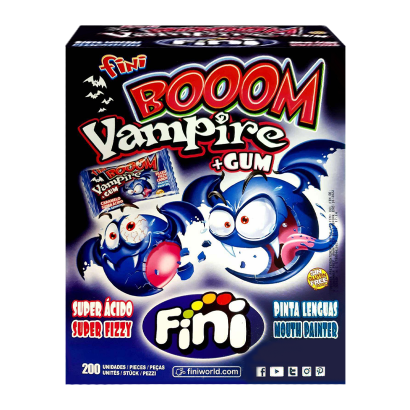 Набір Жувальна Гумка Fini Boom Vampire Halloween 5g 100шт - Retromagaz