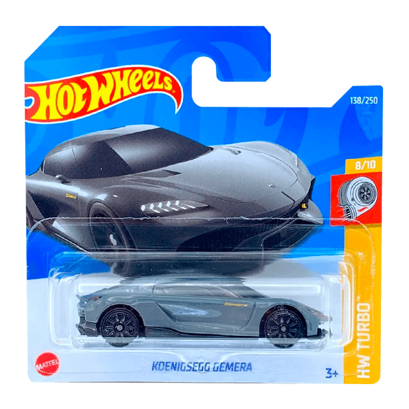 Машинка Базовая Hot Wheels Koenigsegg Gemera Turbo 1:64 HCT01 Grey - Retromagaz