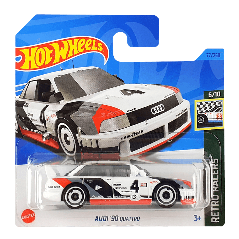 Машинка Базова Hot Wheels Audi '90 Quattro Retro Racers 1:64 HKG35 White - Retromagaz