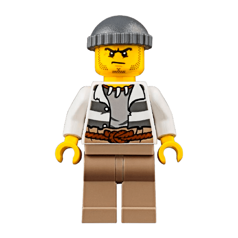 Фигурка Lego City Police 973pb1903 Crook Male cty0515 Б/У Нормальный - Retromagaz