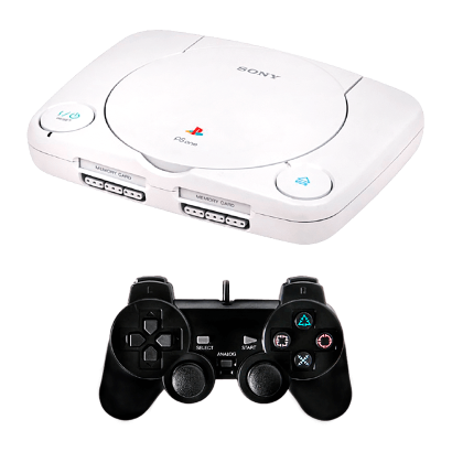Консоль Sony PlayStation 1 Slim SCPH-1xxx Chip White Б/У Нормальний - Retromagaz