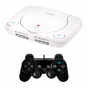 Консоль Sony PlayStation 1 Slim SCPH-1xxx Chip White Б/У Нормальный - Retromagaz
