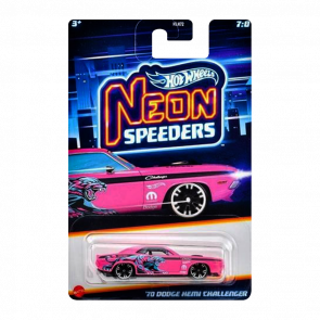 Тематическая Машинка Hot Wheels '70 Dodge Hemi Challenger Neon Speeders 1:64 JBY98 Pink Тематическая Машинка Hot Wheels '70 Dodge Hemi Challenger Neon Speeders 1:64 JBY98 Pink - Retromagaz