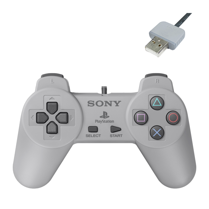 Геймпад Проводной Sony PlayStation 1 Classic Mini SCPH-1000R USB PC ПК Grey 1.5m Б/У - Retromagaz