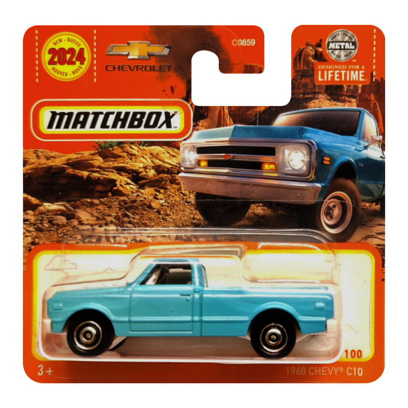 Машинка Большой Город Matchbox 1968 Chevy C10 Adventure 1:64 HVN32 Blue - Retromagaz