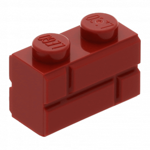 Кубик Lego Модифікована 1 x 2 with Masonry Profile 98283 6093908 Dark Red 10шт Б/У - Retromagaz