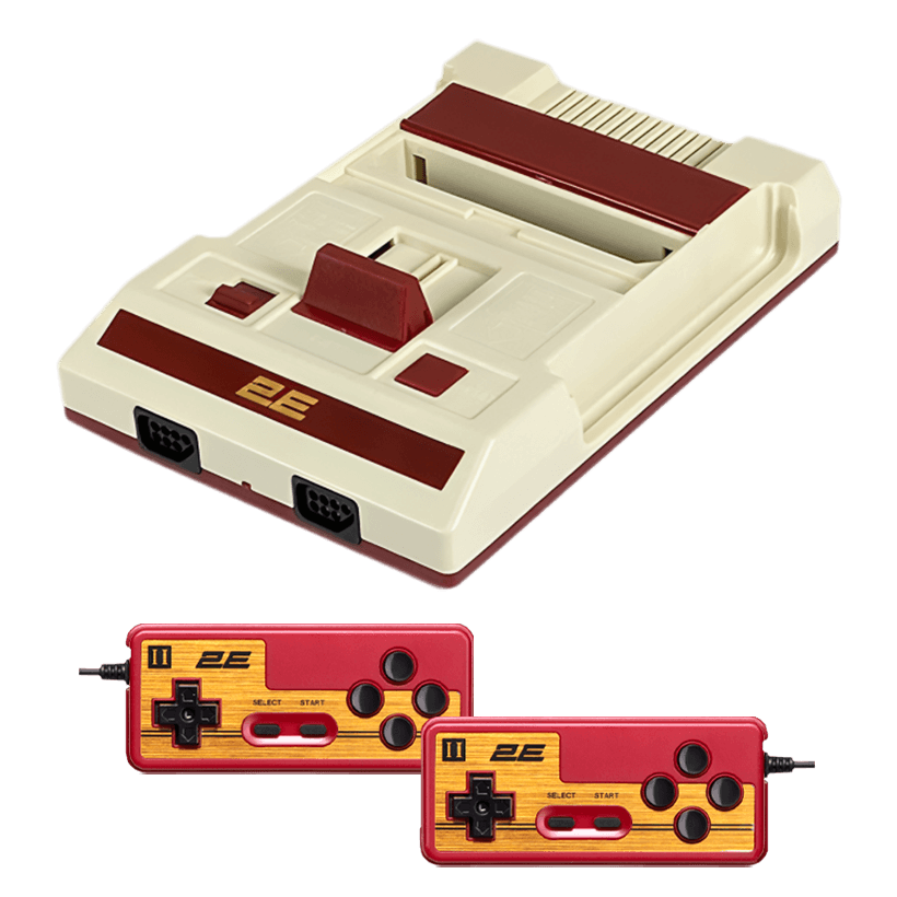 Консоль 2E 8bit Wired Сontrollers+ 298 Вбудованих Ігор White Red - Retromagaz