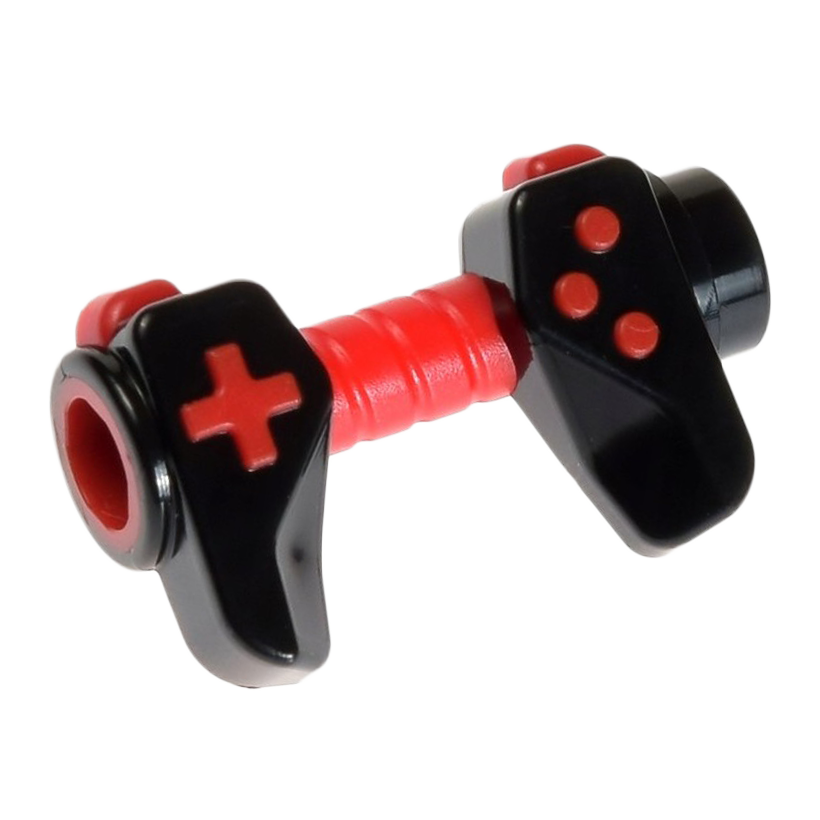 Другое 2шт Lego Game Controller Holes on Sides for Bar with Black Buttons and Center Handle 65080pb01 6285530 Black Б/У - Retromagaz