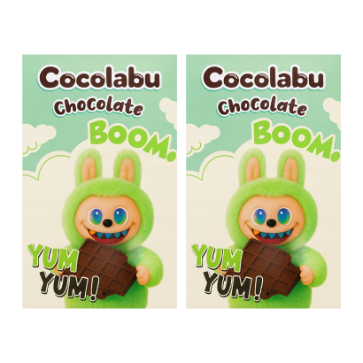 Набір Шоколад Молочний 2шт Cocolabu Лабубу Boom Green 80g - Retromagaz