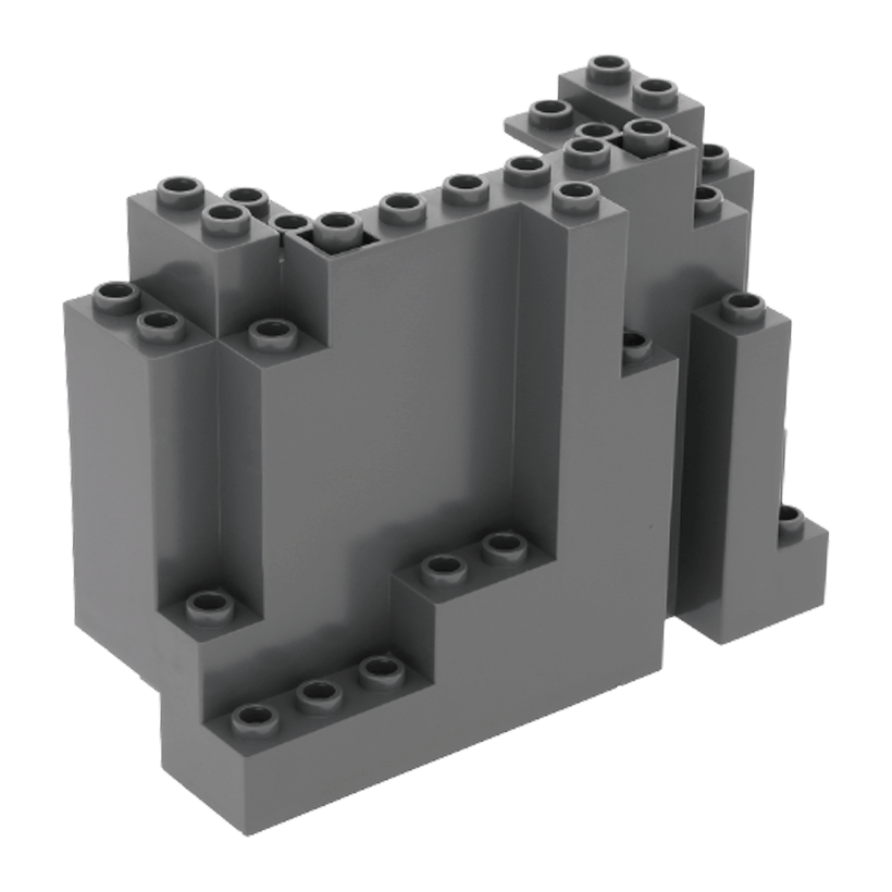 Скеля Lego Панель Rock Panel Rectangular BURP 4 x 10 x 6 6082 60052 4224923 Dark Bluish Grey Б/У - Retromagaz