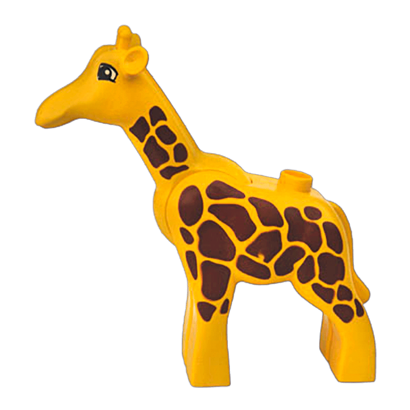 Фигурка Lego Animals Giraffe Adult Small Eyes Squared Pattern Duplo 2259c01pb02 1 4283073 Б/У - Retromagaz