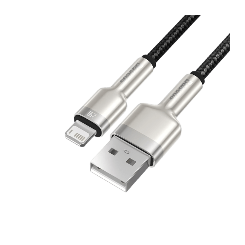 Кабель Baseus Cafule Series 2.4A USB - Lightning Metal Grey 2m - Retromagaz