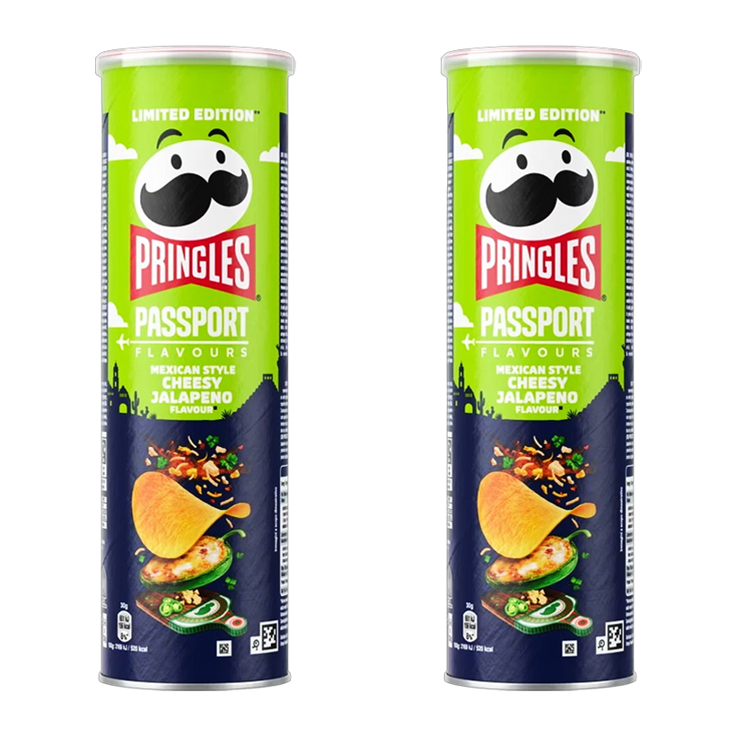 Набор Чипсы 2шт Pringles Passport Flavours Mexican Style Cheesy Jalapeno 165g - Retromagaz