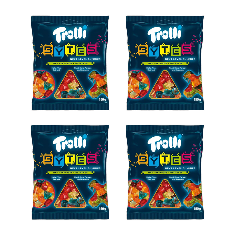 Набор Конфеты Жевательные 4шт Trolli Bytes 150g - Retromagaz