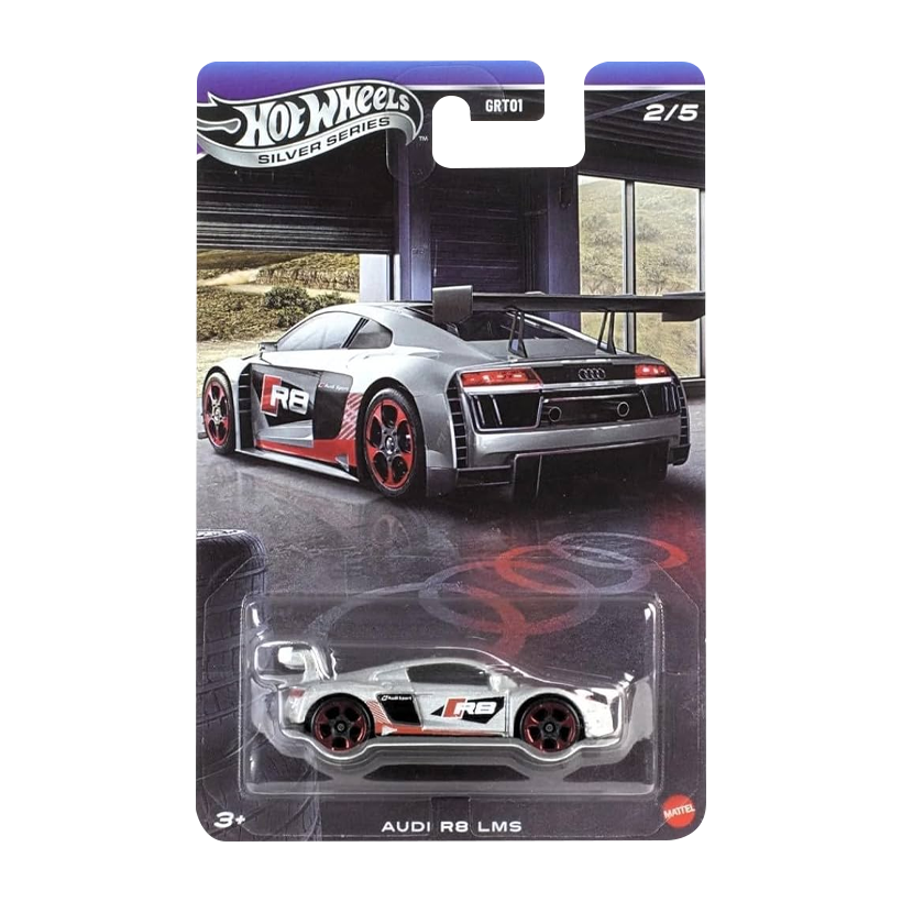Тематическая Машинка Hot Wheels Audi R8 LMS Audi Series 1:64 JKY16 Silver - Retromagaz