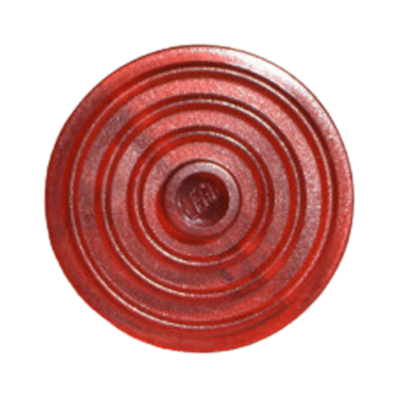 Оружие Lego Щит Round with Stud 3876 Trans-Red Б/У - Retromagaz