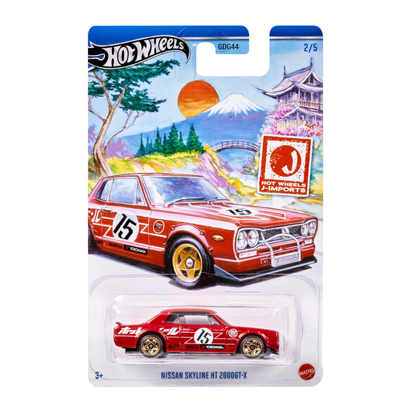 Тематическая Машинка Hot Wheels Nissan Skyline HT 2000GT-X J-Imports 1:64 HWR57/HRT01 Red - Retromagaz