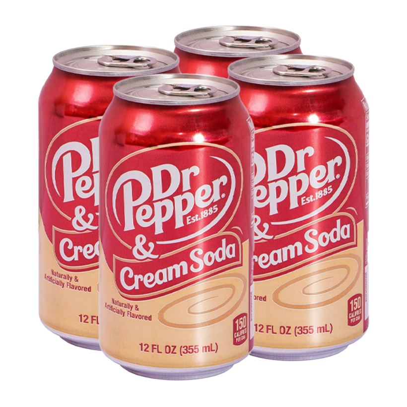 Набор Напиток 4шт Dr Pepper Cream Soda 355ml - Retromagaz