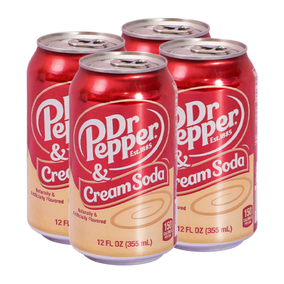 Набір Напій 4шт Dr Pepper Cream Soda 355ml - Retromagaz