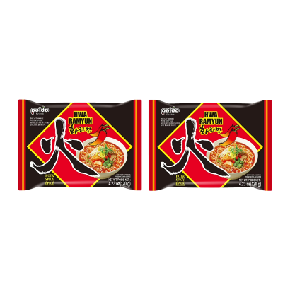 Набор Лапша 2шт Paldo Hwa Ramyun с Острым Перцем Острая 120g - Retromagaz