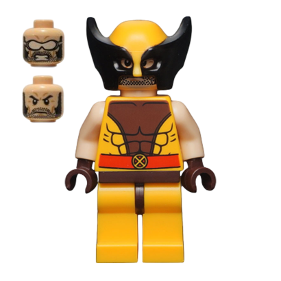 Фигурка Lego Marvel Wolverine Bright Light Orange and Black Mask Super Heroes sh0118 Б/У - Retromagaz
