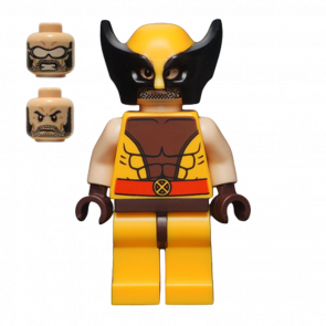 Фигурка Lego Marvel Wolverine Bright Light Orange and Black Mask Super Heroes sh0118 Б/У - Retromagaz