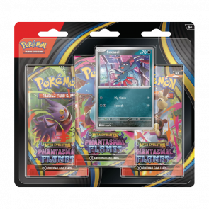 Картки Коллекционная Игра Pokemon Mega Evolution Phantasmal Flames 3 Pack Blister - Retromagaz
