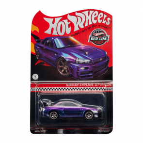 Машинка Premium Hot Wheels Nissan Skyline GT-R (BNR34) Red Line Club RLC 1:64 HWF14 Purple - Retromagaz