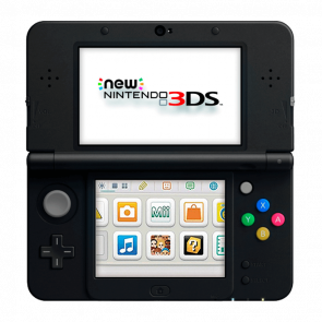 Консоль Nintendo 3DS FAT New Super Mario Black Limited Edition Модифицированная 32GB Black + 10 Встроенных Игр Б/У