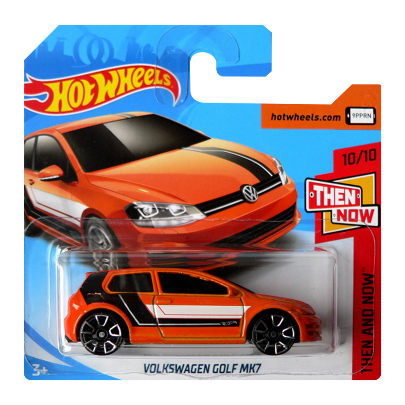 Машинка Базова Hot Wheels Volkswagen Golf MK7 Then and Now 1:64 FJX96 Orange - Retromagaz