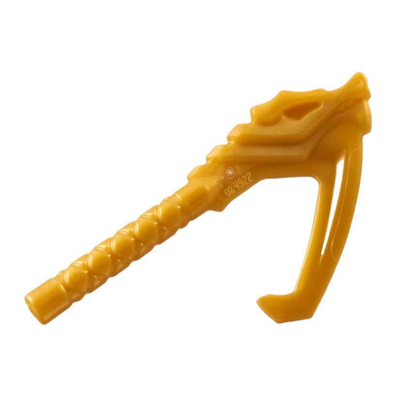 Зброя 2шт Lego Меч Weapon Sickle Dragon Head 4922 6476963 Pearl Gold Новий - Retromagaz
