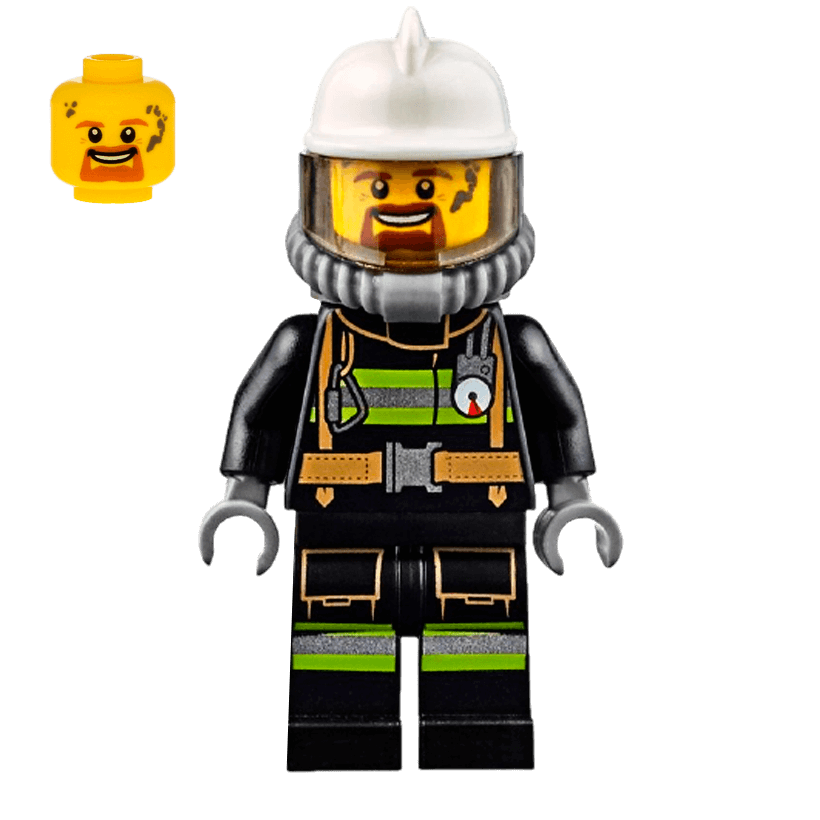 Фігурка Lego Fire 973pb1302 Reflective Stripes with Utility Belt City cty0626 Б/У - Retromagaz