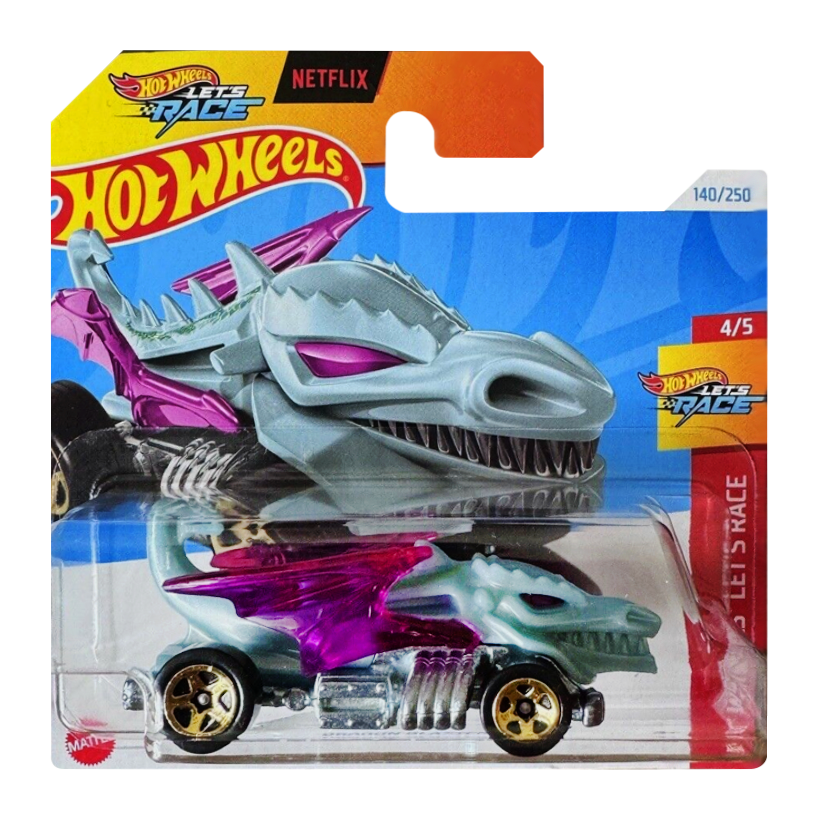 Машинка Базова Hot Wheels Dragon Blaster Let's Race 1:64 HTC10 Blue - Retromagaz