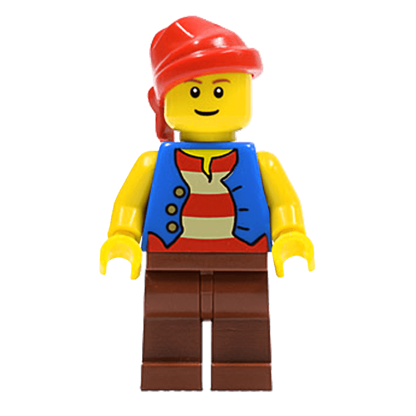 Фигурка Lego Pirates 973pb0525 Pirate Blue Vest Adventure pi137a pi137b Б/У - Retromagaz