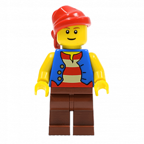 Фігурка Lego Adventure Pirates Pirate Blue Vest pi137b 1 Б/У - Retromagaz