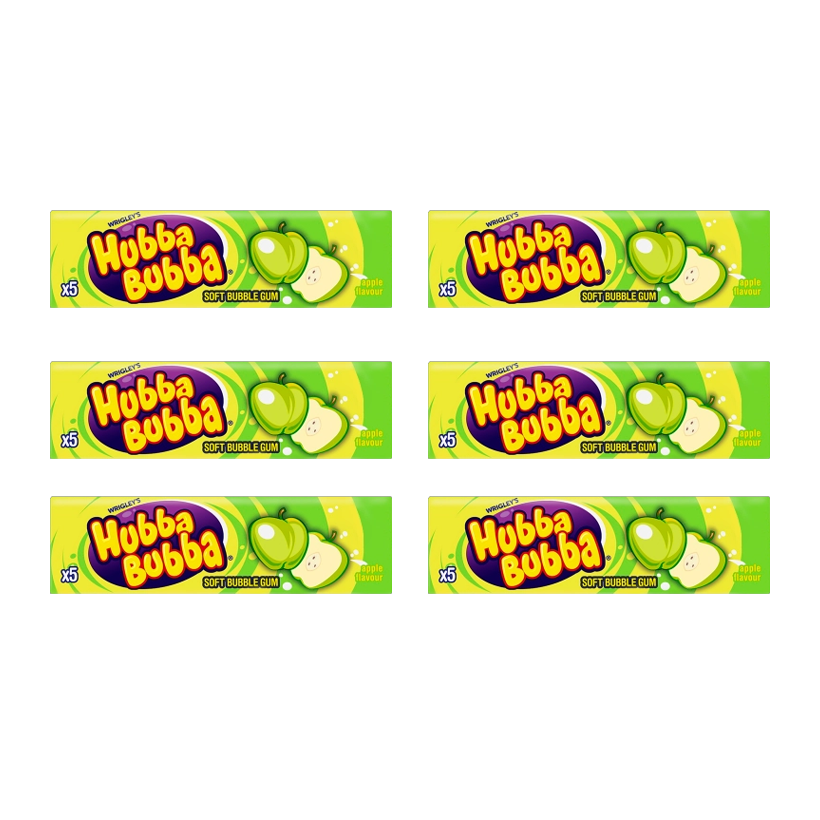 Набір Жувальна Гумка 6шт Hubba Bubba Apple 35g - Retromagaz