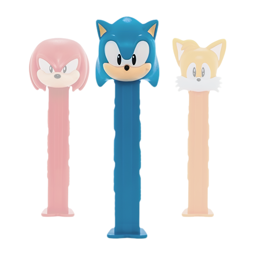 Цукерки Жувальні PEZ Sonic в Асортименті 2 Pieces з Іграшкою 16.4g - Retromagaz