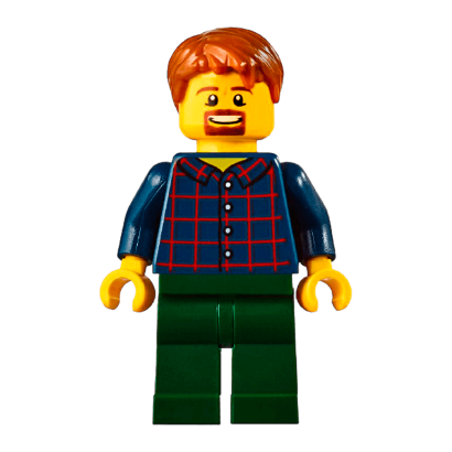 Фигурка Lego 973pb2513 Man with Plaid Button Shirt City People twn371 Б/У - Retromagaz