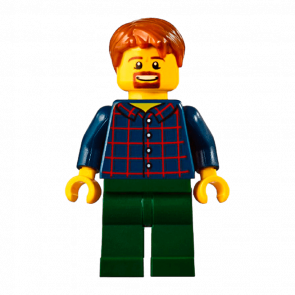 Фігурка Lego 973pb2513 Man with Plaid Button Shirt City People twn371 Б/У