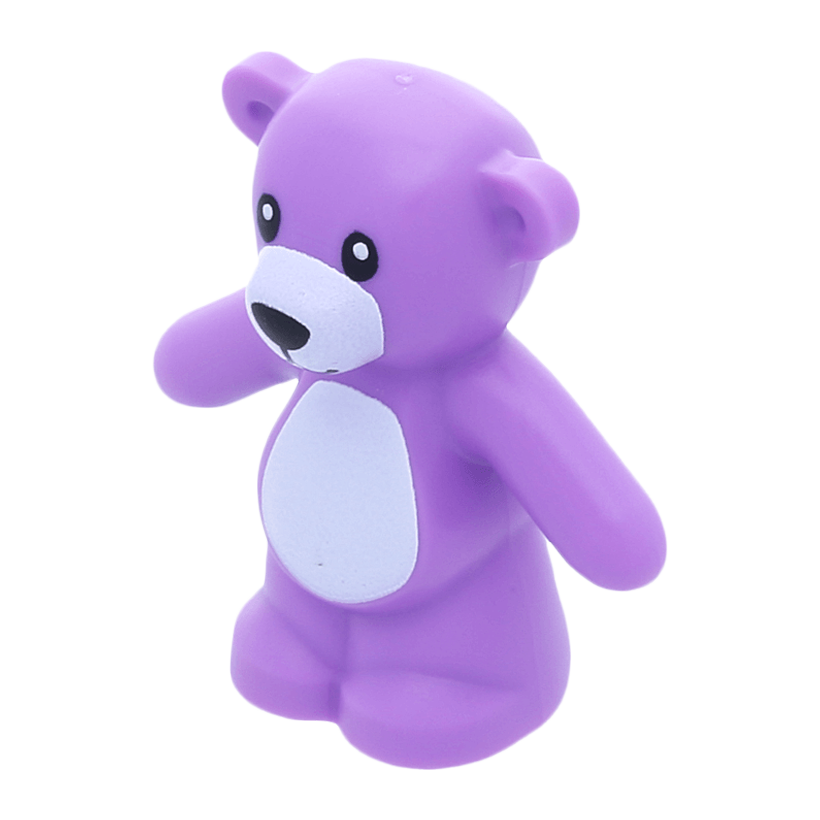Фігурка Lego Земля Teddy Bear Black Eyes Nose and Mouth and White Stomach Animals 98382pb007 6271038 Medium Lavender Б/У - Retromagaz